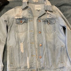 Thread & supply ripped jean jacket - Like New